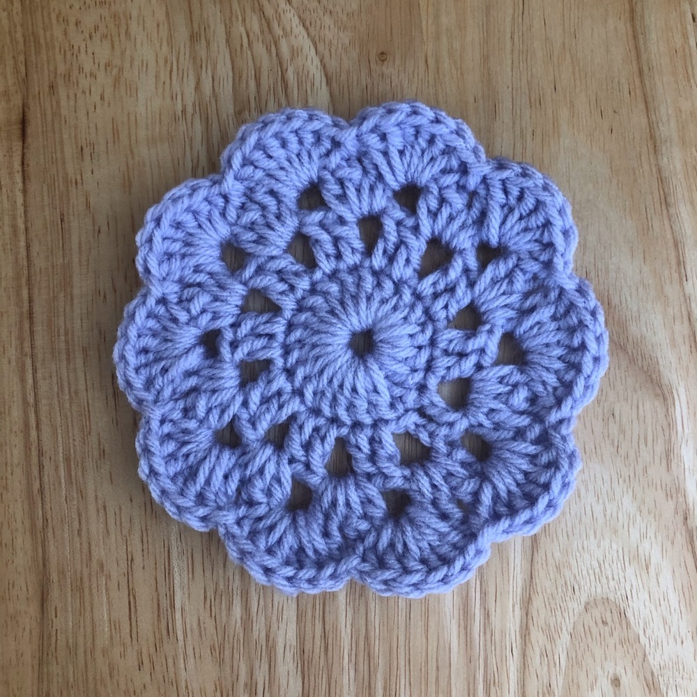 NEW Customizable Crochet Flower Coasters (4 pack) - Picture 5 of 9